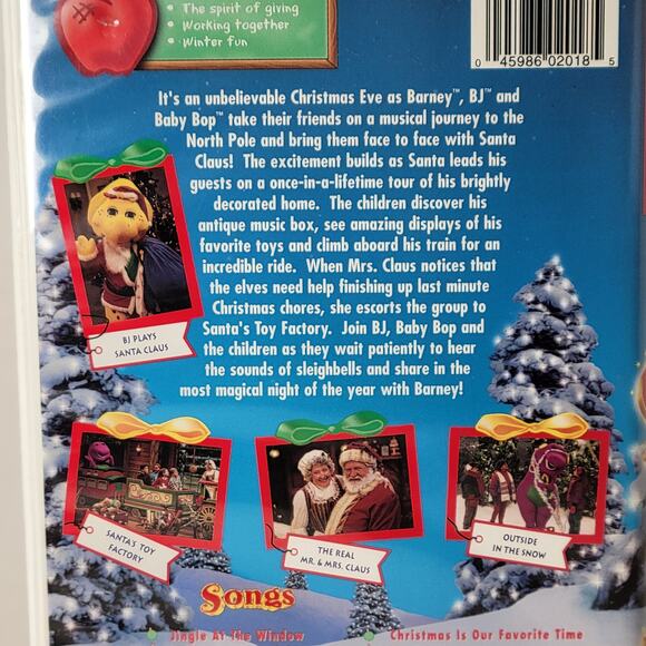 Barney Night Before Christmas VHS 1999 Lyrick Clamshell Tape Tested Collectible - Picture 11 of 15